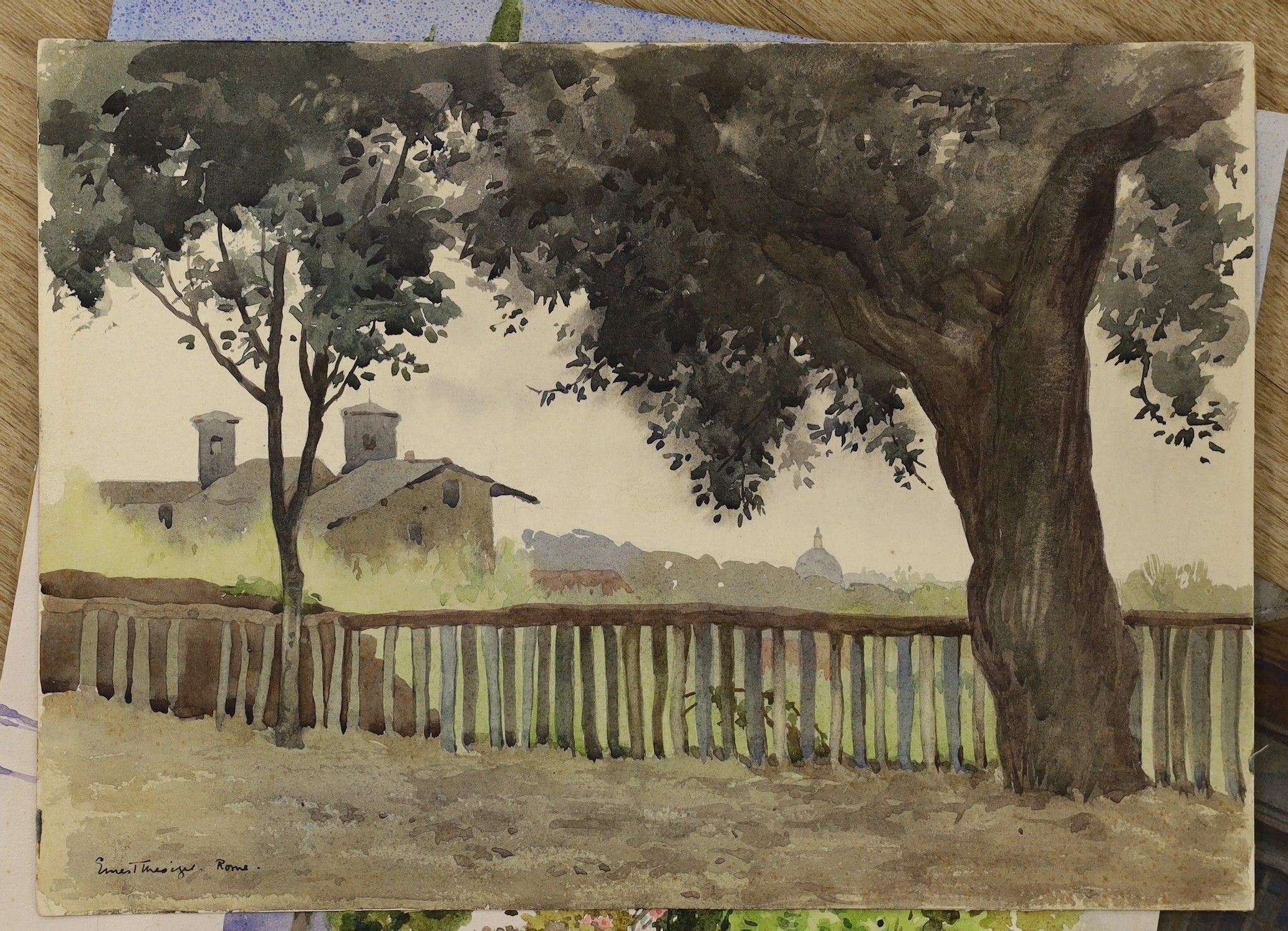 Ernest Thesiger (1879-1961), five assorted watercolours, mainly views in Italy, largest 43 x 35cm, unframed
